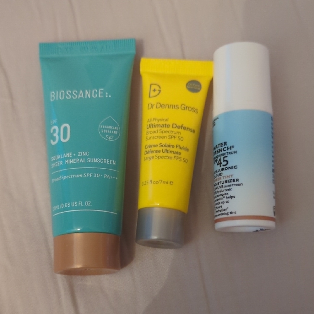Biossance Blue and Tan Suncare Essentials